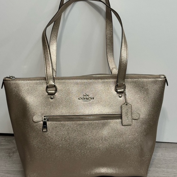 Coach Handbags - Coach Metallic Gold Tote Bag NWT